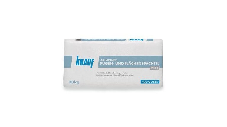 AQUAPANEL FUGEN- UND FLÄCHENSPACHTEL - WEISS, verpackt, waagrecht liegend, 20kg
